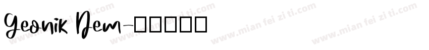 Geonik Dem字体转换